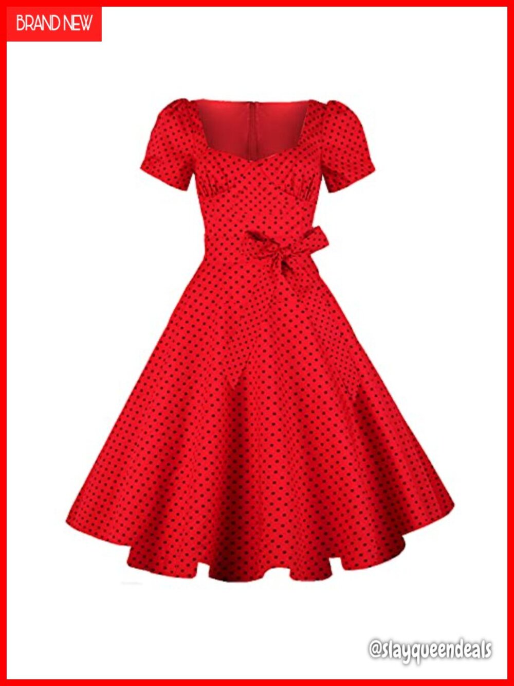 Vintage 1950s Cocktail Swing Dress with Pockets Cotton Blend